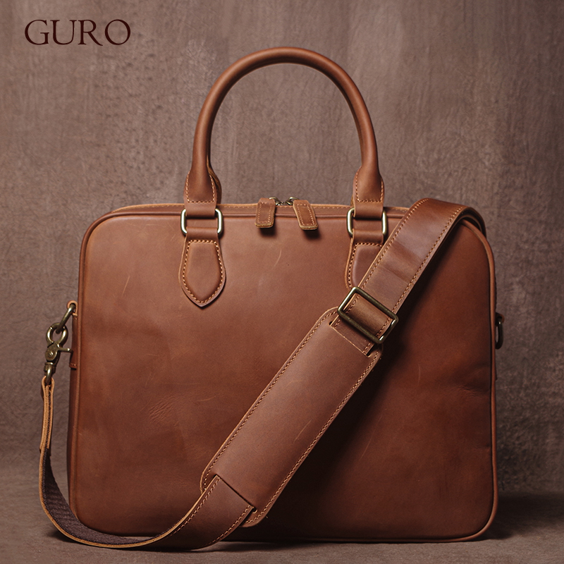 GURO Uomo Crazy Horse Valigett - Luxury Bags Tote recensione e prezzo